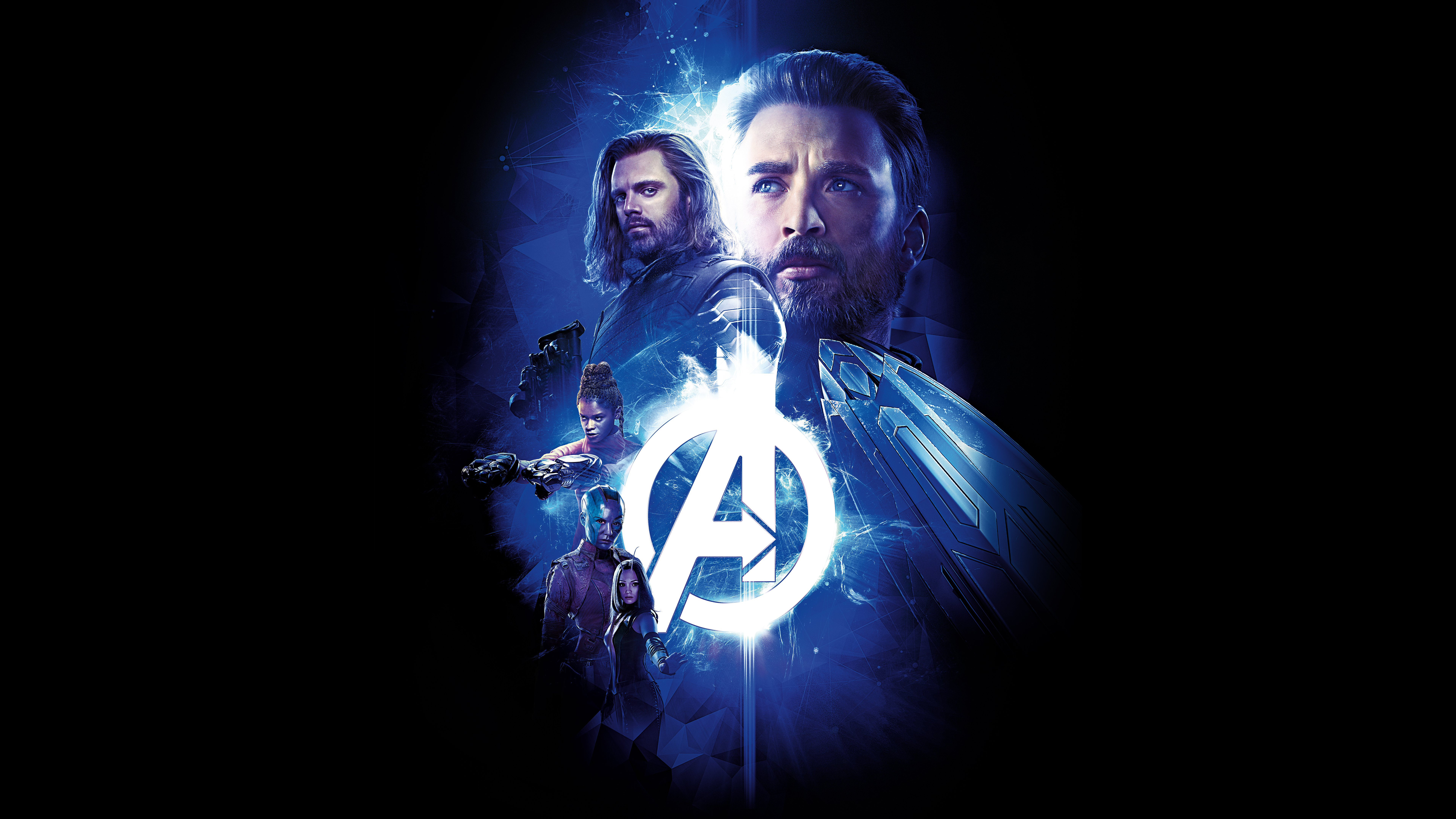 Avengers Infinity War Captain America Winter Soldier Nebula Mantis Shuri 4K 8K6939319946